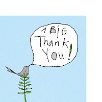 Thank You Bird (blue)